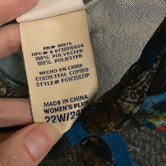 Faded Glory 90s mesh top size 22/24W - Picture 4 of 6